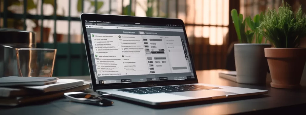 a laptop screen displaying a list of crucial backlinks for business growth.